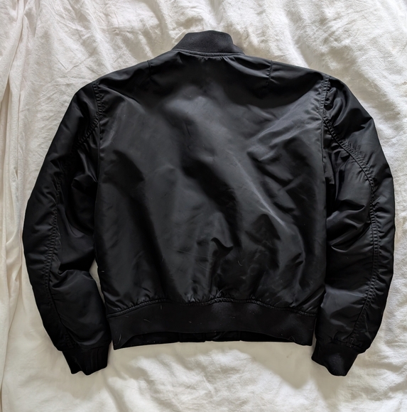 Everlane Black Bomber Jacket ⚪ SZ S - Picture 5 of 6